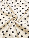 White 1960s Polka Dots Lace Patchwork Bodycon Dress