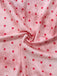 Pink 1940s Satin Polka Dot Lace Trim Backless Nightdress