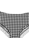 Black 1930s Houndstooth Lace-Up Bikini Set