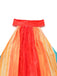 Multicolor 1960s Round Halter Belted Stripe Jumpsuit