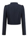 Black 1950s Stand Collar Long Sleeve Jacket
