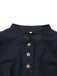 Black 1950s Stand Collar Long Sleeve Jacket
