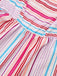 Pink 1940s Rainbow Striped Tube Dress