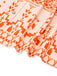 Orange 1940s Floral Print Lace-Up Cut-Out Dress