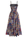 1970s Boho Style Spaghetti Strap Maxi Dress