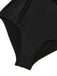 Black 1930s Deep V-Neck Seashell One-Piece Swimsuit
