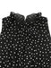 Black 1930s Polka Dots Chiffon Sleeveless Dress