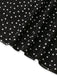 Black 1930s Polka Dots Chiffon Sleeveless Dress