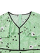 1940s Irregular Dots V-Neck Ruffled Dress