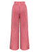 Red 1980s Plaid Casual Style Palazzo Pants