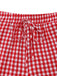 Red 1980s Plaid Casual Style Palazzo Pants