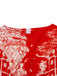 Red 1950s Blood Print Halloween Horror Dress