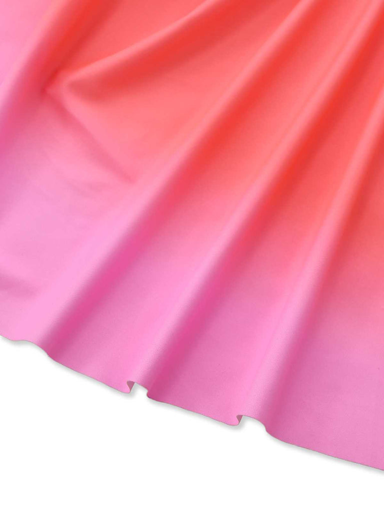 1930s Spaghetti Strap Ombre One-Piece Swimdress