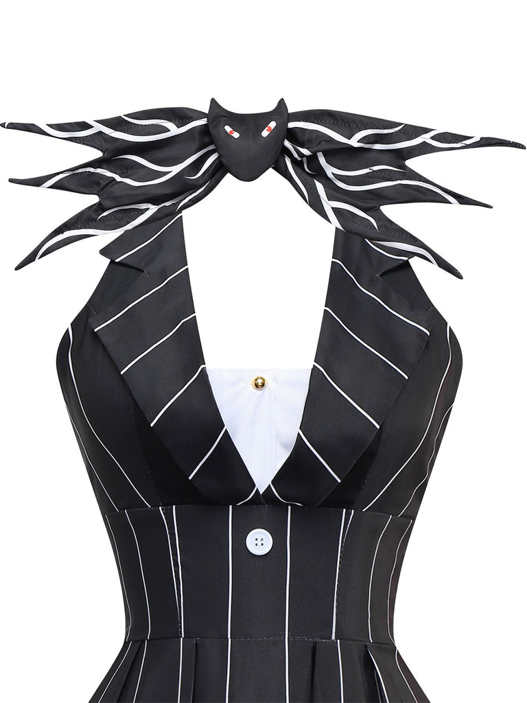 [Pre-Sale] 1960s Nightmare Before Christmas Bat Striped Dress