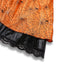 Orange 1960s Halloween Pumpkin Spiderweb Puff-Sleeve Dress
