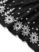 Black 1970s Boho Embroidered Floral Back-Bow Dress