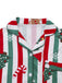 1950s Christmas Gingerbread Candy Cane Pajama Set