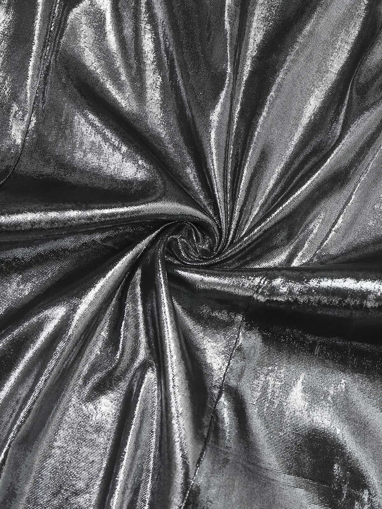 Silver 1930s Spaghetti Strap Mermaid Dress