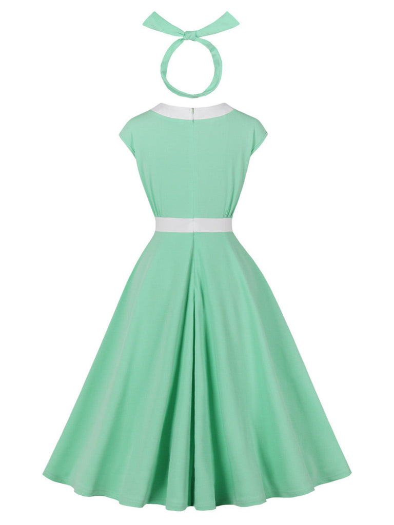 Ice Green 1950s Vintage Swing Dress 2