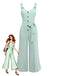 Ice Green 1970s Vintage Classic Jumpsuit