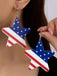 Independence Day Flag Stripe Stars Earrings: vintage detail work for the woman who notices