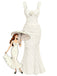 White 1930s Mermaid Bodycon Classic Dress