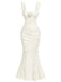 White 1930s Mermaid Bodycon Classic Dress 2