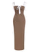 1930s Contrast Shoulder Tie Bodycon | 1930s | vintage dress, retro fashion
