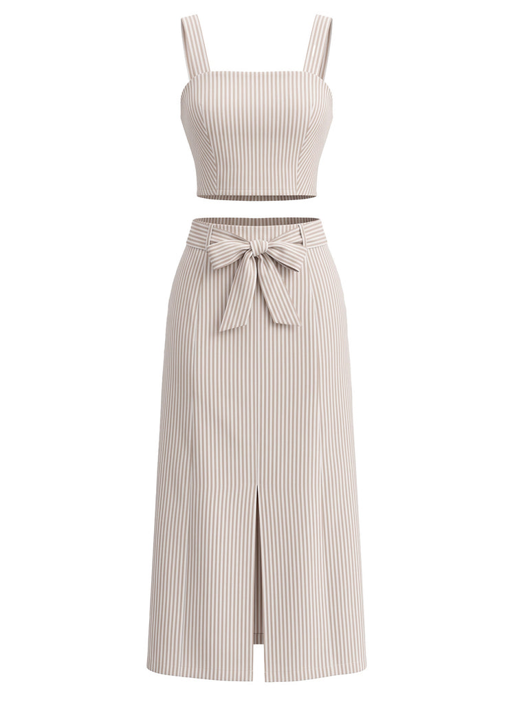 Khaki 1940s Vintage Classic Skirt 2
