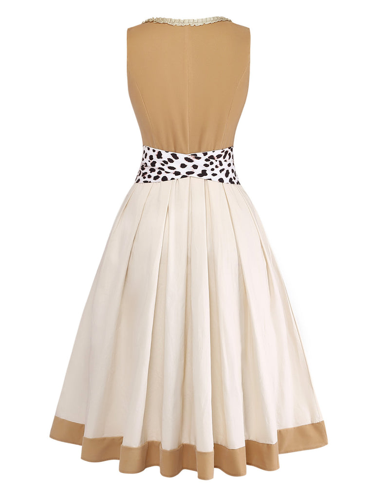 Khaki 1950s Vintage Classic Dress 2