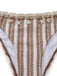 Khaki 1950s Striped Crochet 3D Seashell & Starfish Tankini Set - vintage fashion, retro style for vintage lovers