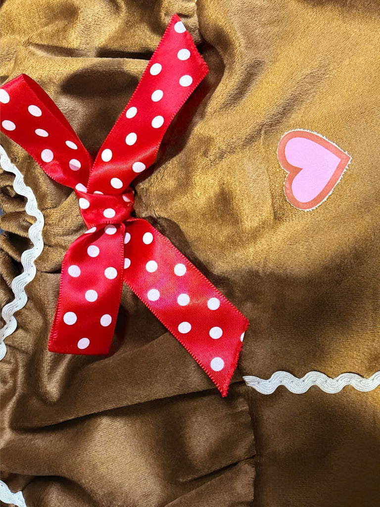 Khaki 1970s Gingerbread Velvet Mini Dress & Skirt - vintage dress, retro fashion