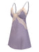 Lavender 1940s Lace Satin Patchwork Nightgown, vintage fashion, retro style - perfect for women who love vintage and retro fashion