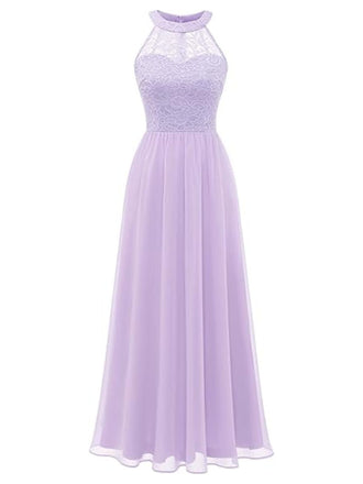 [Pre-Sale] Lavender 1970s Halter Elegant Evening Dress, vintage dress, retro fashion - perfect for women who love vintage and retro fashion
