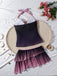 Lavender 1980s Halter Tankini Set 4