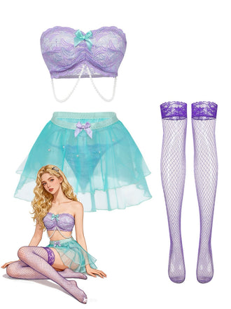 Lavender 1980s Set Sleepwear