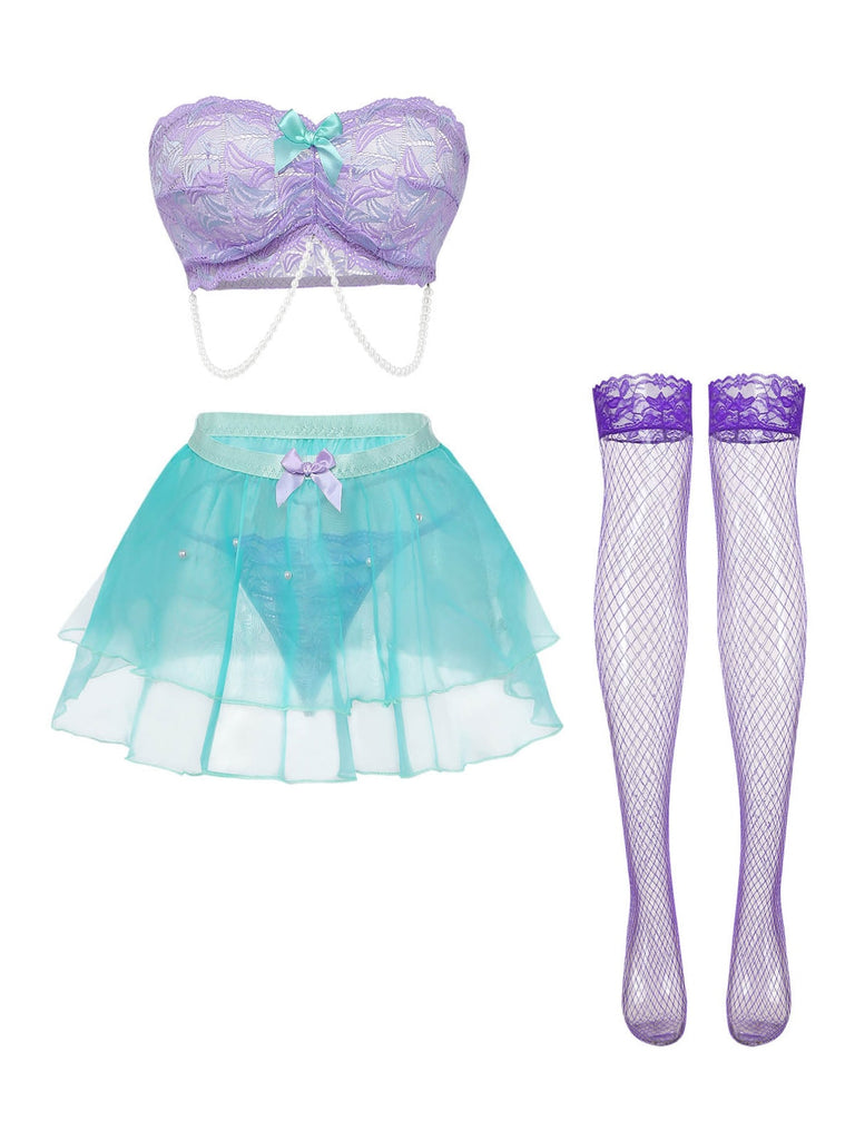 Lavender 1980s Set Sleepwear 2
