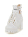 Leather Lace Patchwork High Heel Ankle Boots: timeless vintage elegance she makes her own
