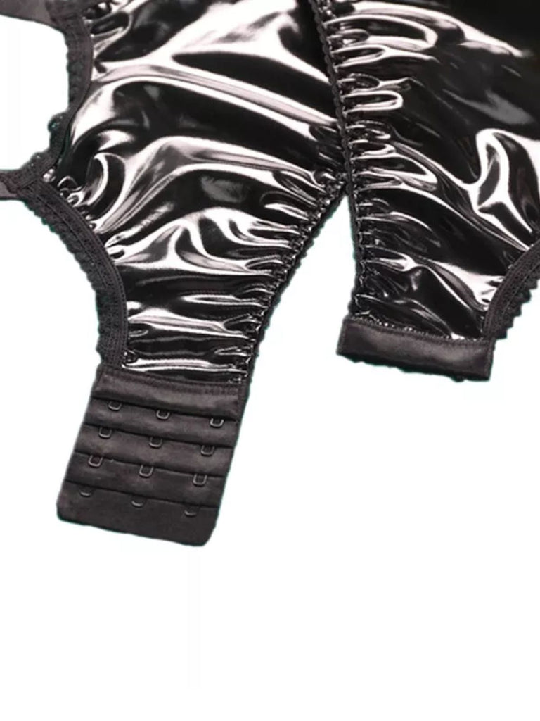 PU Leather Metal Gourd Buckle Stockings Accessories - vintage fashion, retro style