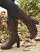 Leather Petal Edge Lace-Up Mid-Calf Boots: timeless vintage elegance she makes her own