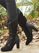 Leather Petal Edge Lace-Up Mid-Calf Boots — vintage style that transcends decades