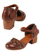 Leather Vintage Hollow-out High Heeled Sandals, vintage shoes, retro heels - perfect for women who love vintage and retro fashion
