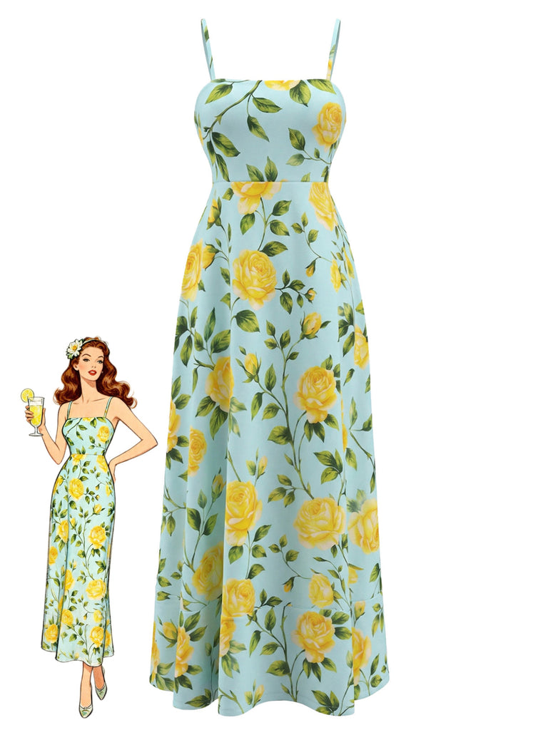 blue-1940s-dress