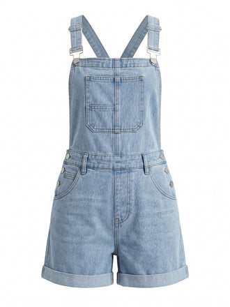 Light Blue 1950s Denim Vintage Classic Romper