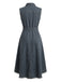 Light Blue 1950s Sleeveless High-Low Hem Denim Dress, vintage dress, retro fashion, rockabilly, pin-up fashion - perfect for women who love vintage and retro fashion