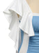 Light Blue 1960s Backless One-piece Swimsuit, vintage swimsuit, pin-up swimwear - perfect for women who love vintage and retro fashion