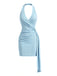 Light Blue 1960s Bodycon Dress 3
