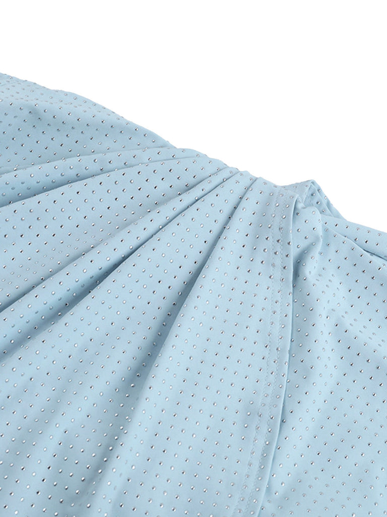 Light Blue 1960s Bodycon Dress 7