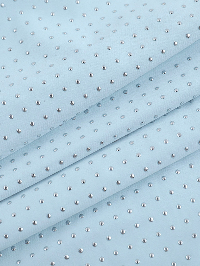 Light Blue 1960s Bodycon Dress 8
