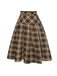 This Light Brown 1950s Plaid Pleated Skirt spins 1950s stories with every step